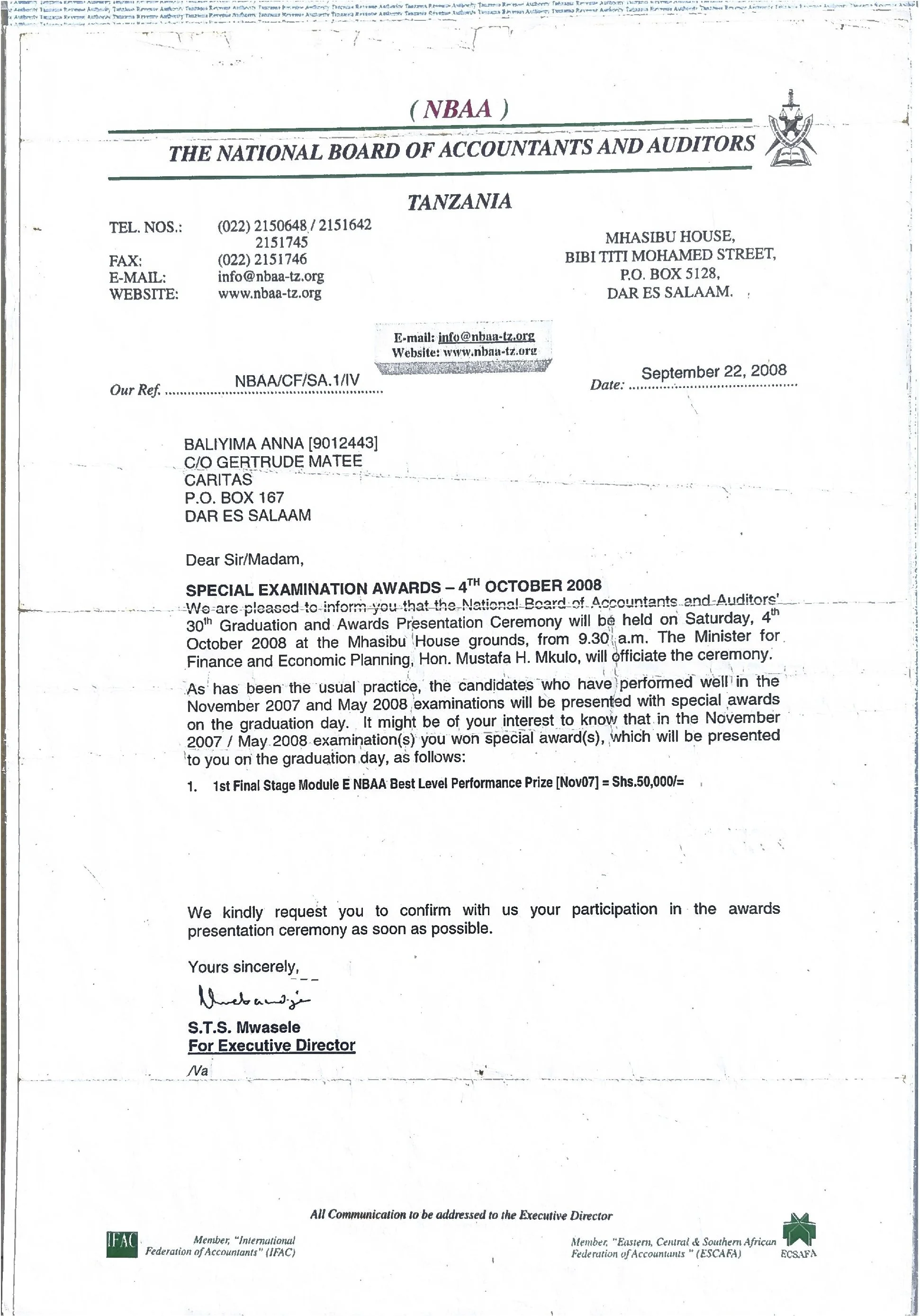 NBAA Best Performance Award